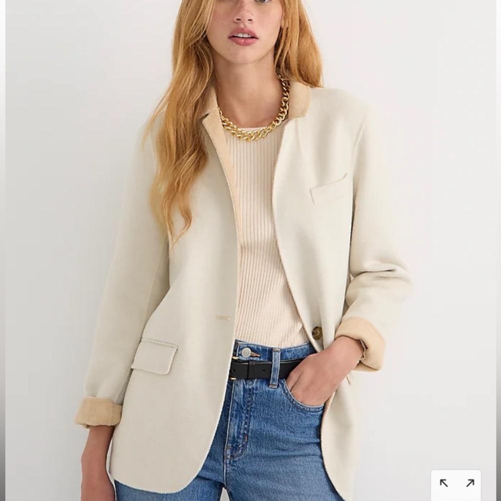 J Crew Leighton blazer-jacket in double-faced blend BJ930